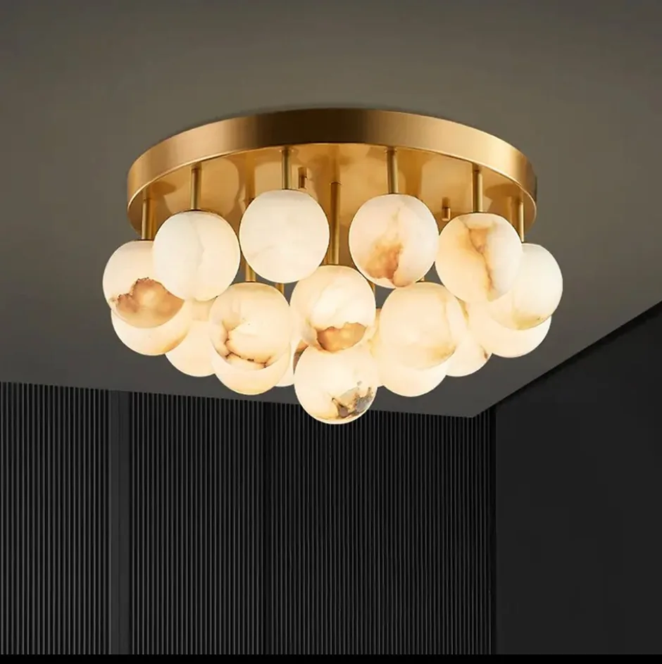 Alabaster Ball Chandelier — Lighting