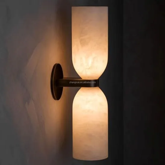 Alabaster Double Sconce — Lighting