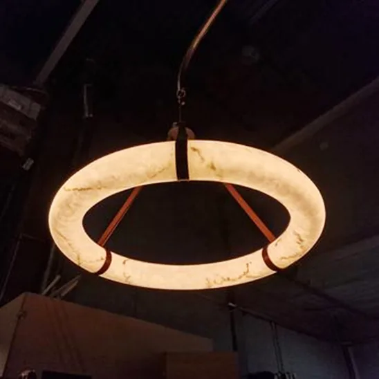 Alabaster Ring Pendant — Lighting